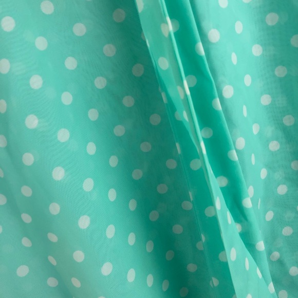 ⭐️Mint polka dot vanity blouse. - Picture 4 of 5